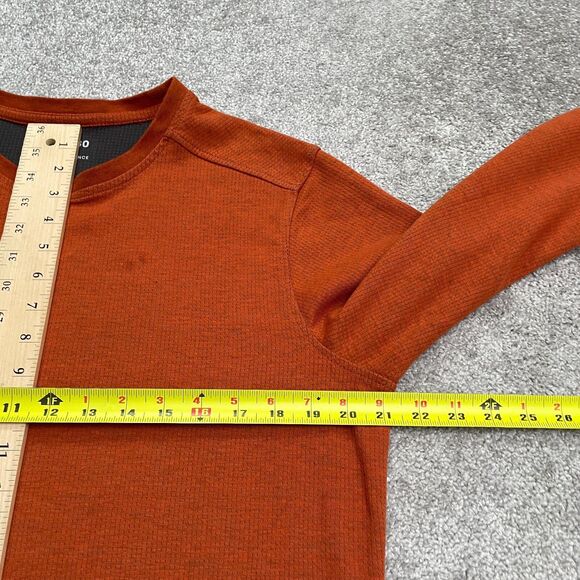 01. Algo Performance Quick Dry Moisture Wicking Sweatshirt Men M Tall Brown Crew - Picture 10 of 13